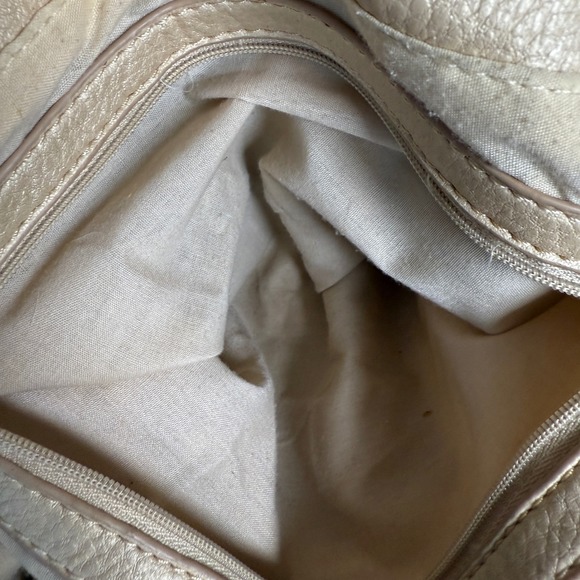 Big Buddha Santa Barbara Floral Applique Shoulder Bag‎ Tote Bag Gold Accents - Picture 13 of 16